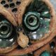 Owl, vintage ceramic wall plaque, Laholm, Sweden, 1970s