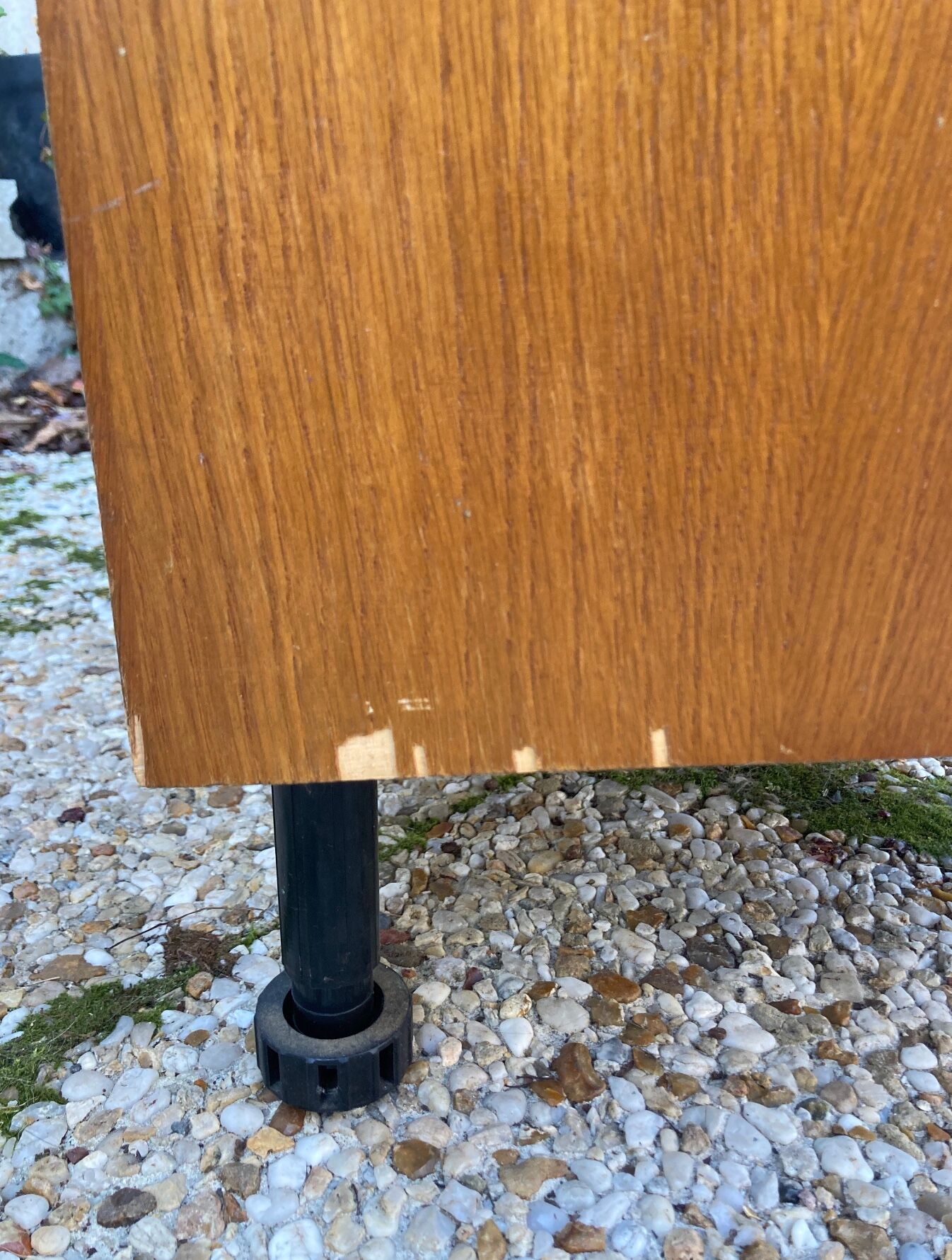 Rattan chest of drawers and vintage wood