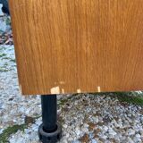 Rattan chest of drawers and vintage wood