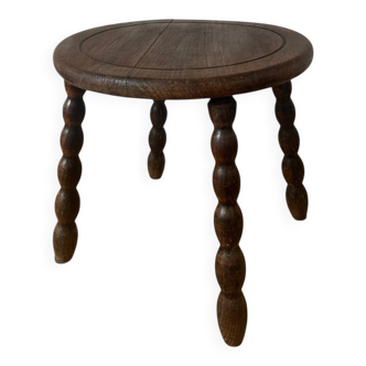Beaded wooden side table