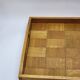 Vintage scandinavian serving tray in marquetry wood