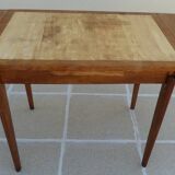Italian wooden table with 2 extensions from 90 cm to 150 cm, completely restored