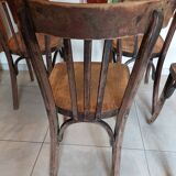 4 dark Luterma bistro chairs, sanded. Painting possible.
