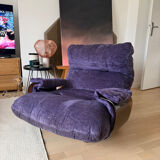 Line Roset Marsala purple velvet armchair