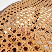 Tabouret bas ancien en cannage et bois courbé