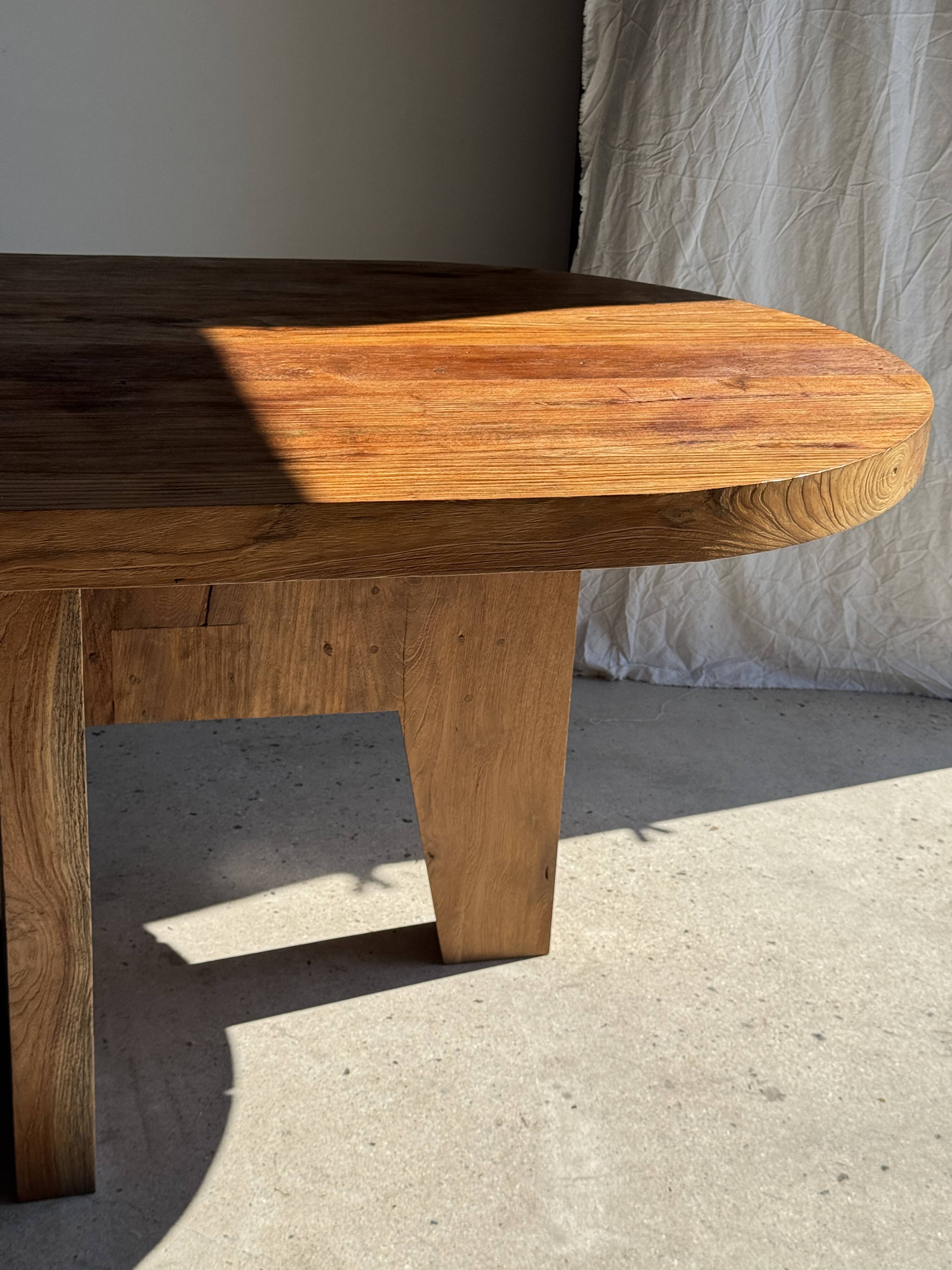 Immense solid teak table 2.10m x 1m