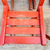Set of 4 red chairs