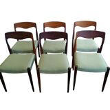 Scandinavian teak and rosewood chairs from the 60s