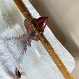 Glass dish signed Annie Glass 37/310 made in the USA 24k gold-plated rim