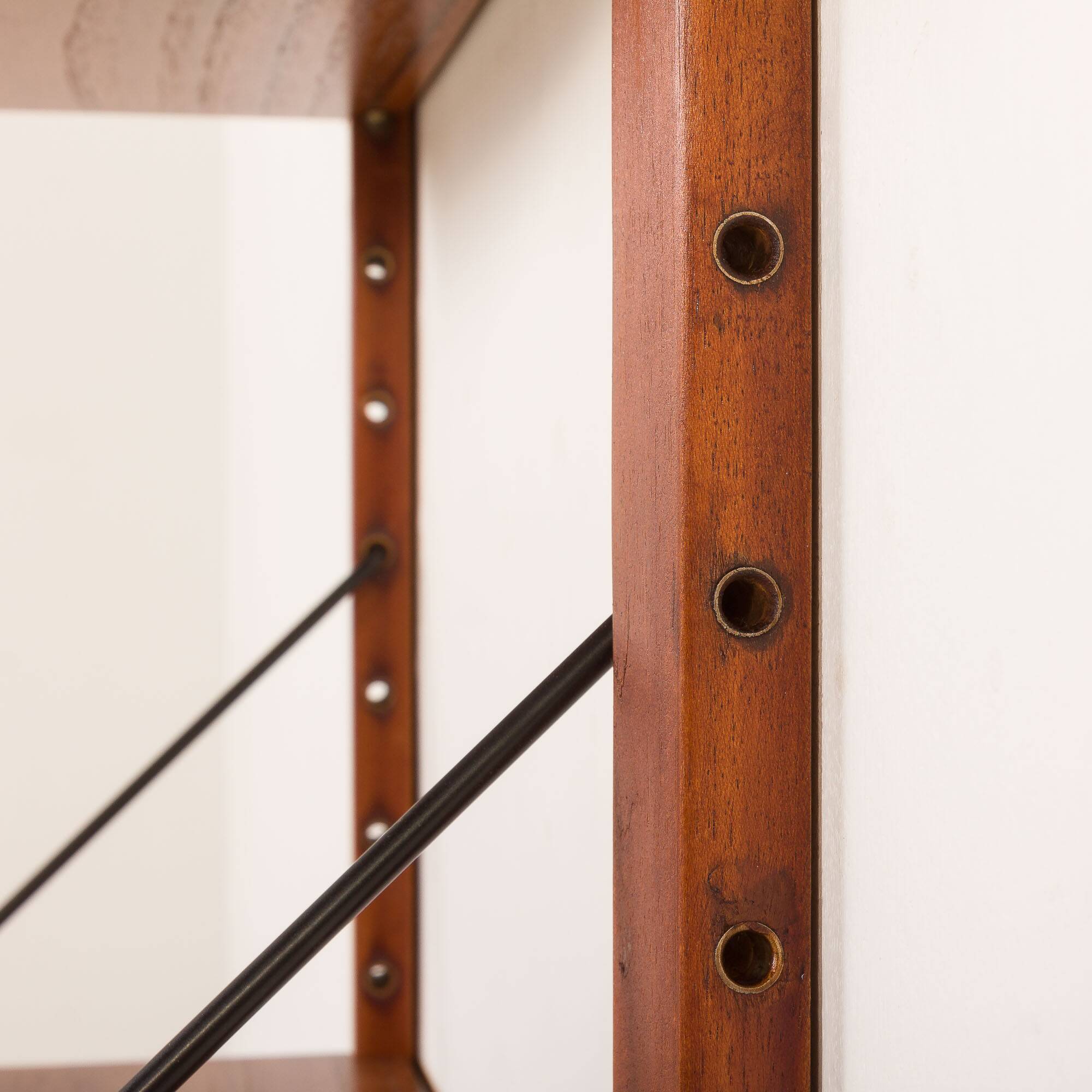 Mid century modern teak  upcycled shelving unit