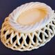 Pichon uzes bernard & véronique handmade / yellow ceramic woven basket