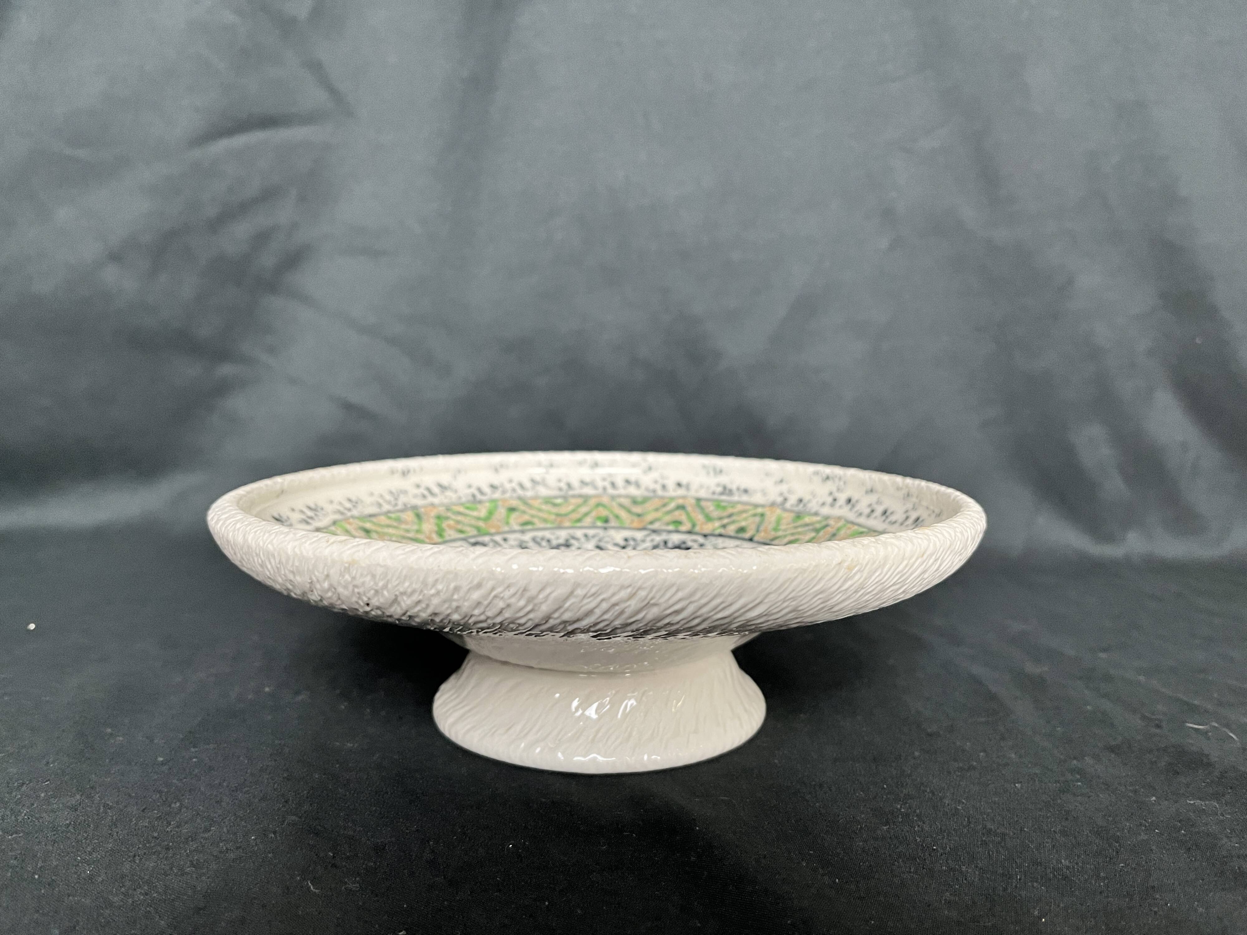 Art Deco polychrome ceramic cup with geometric patterns, 20th century