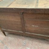 Commode style Lois XVI in mahogany Top of veined gray marble XIX century