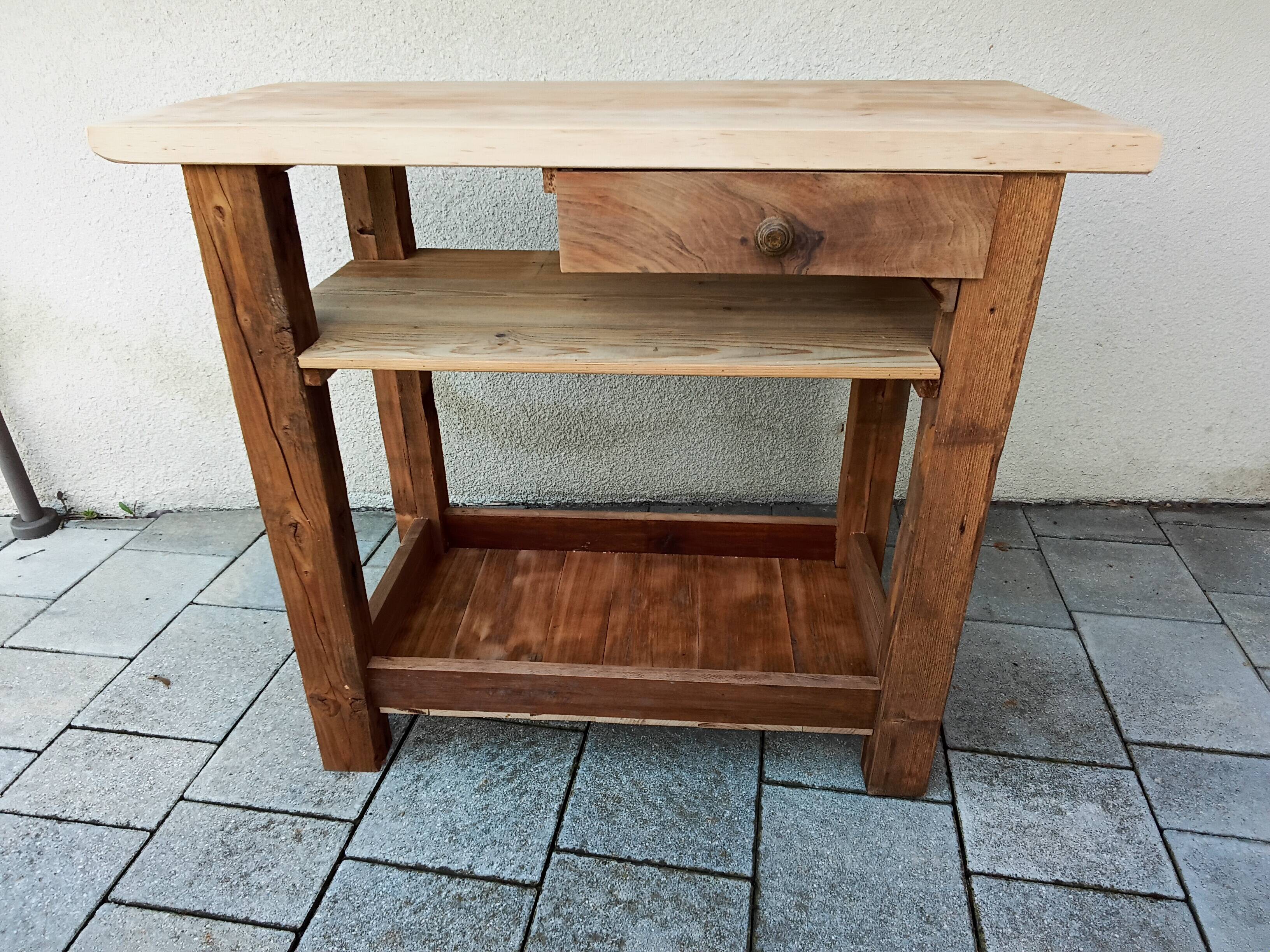 Solid wood table