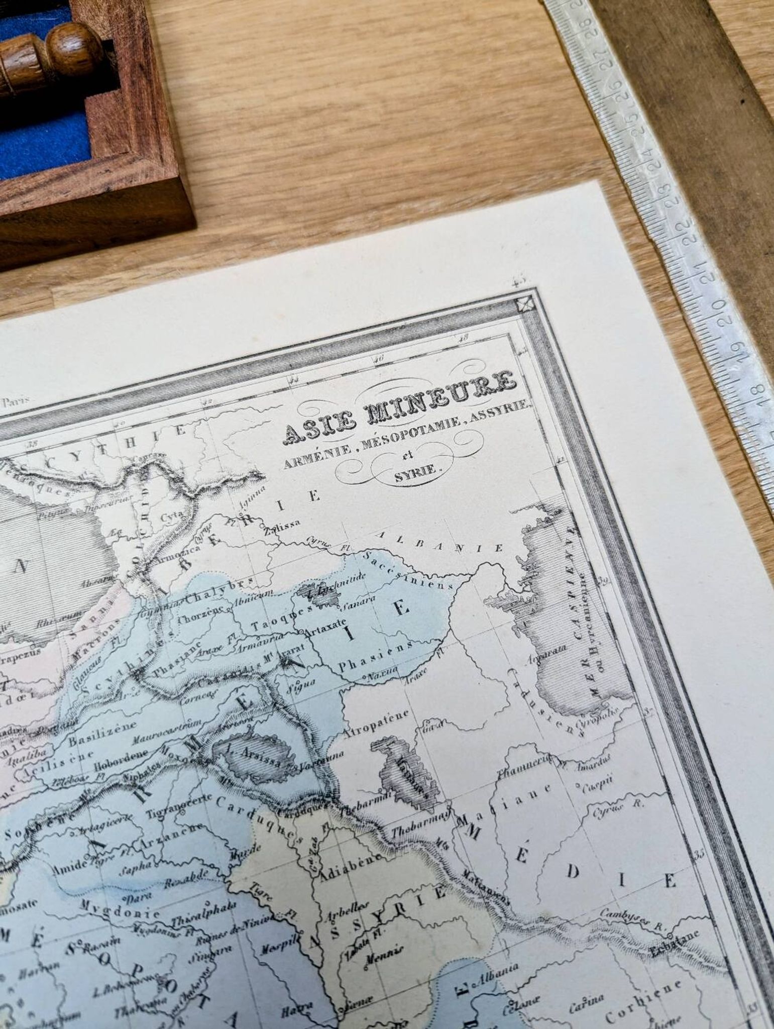 L'Asie mineure, carte ancienne, imprimée en 1852.