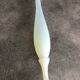 Vase soliflore vintage tulip glass opaline shades and white reflections