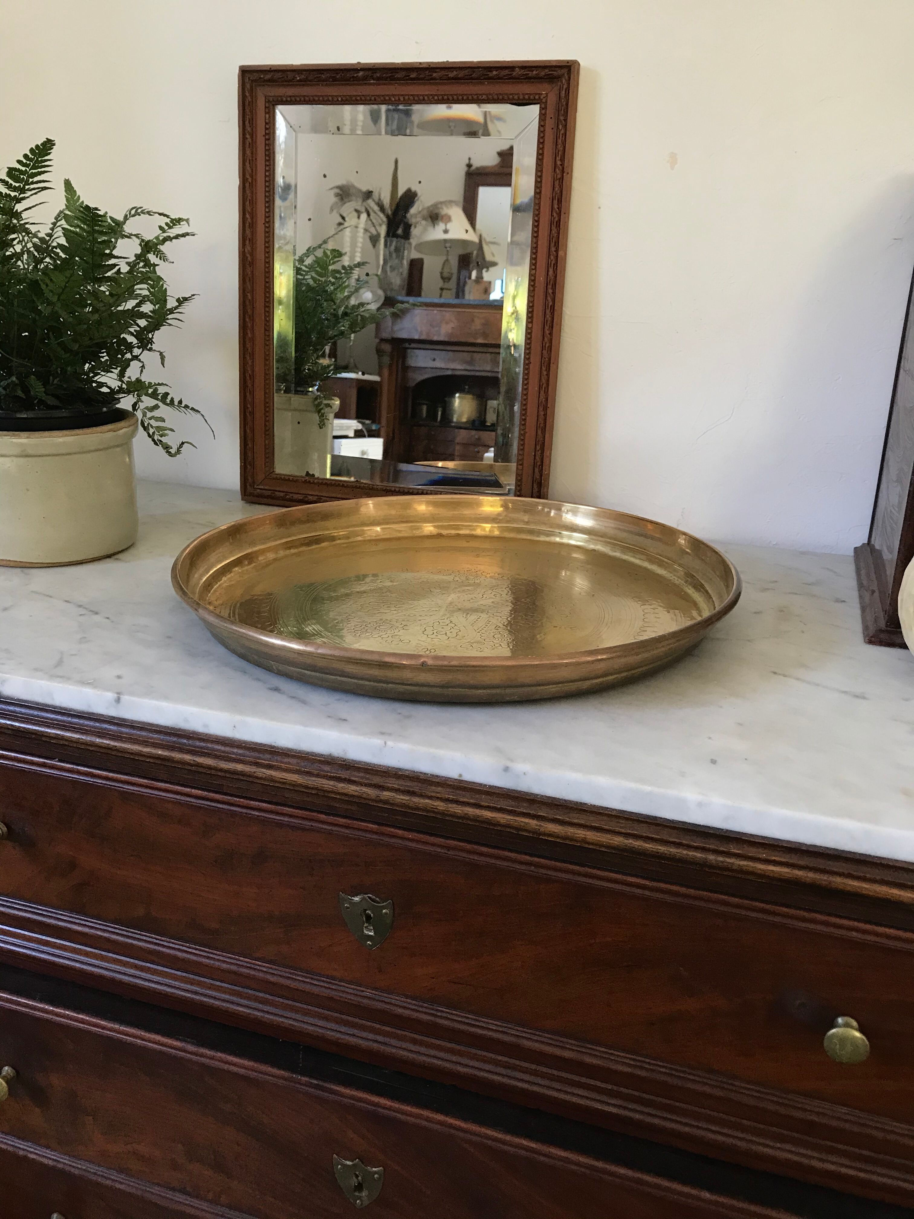 Brass tray in early 20th century