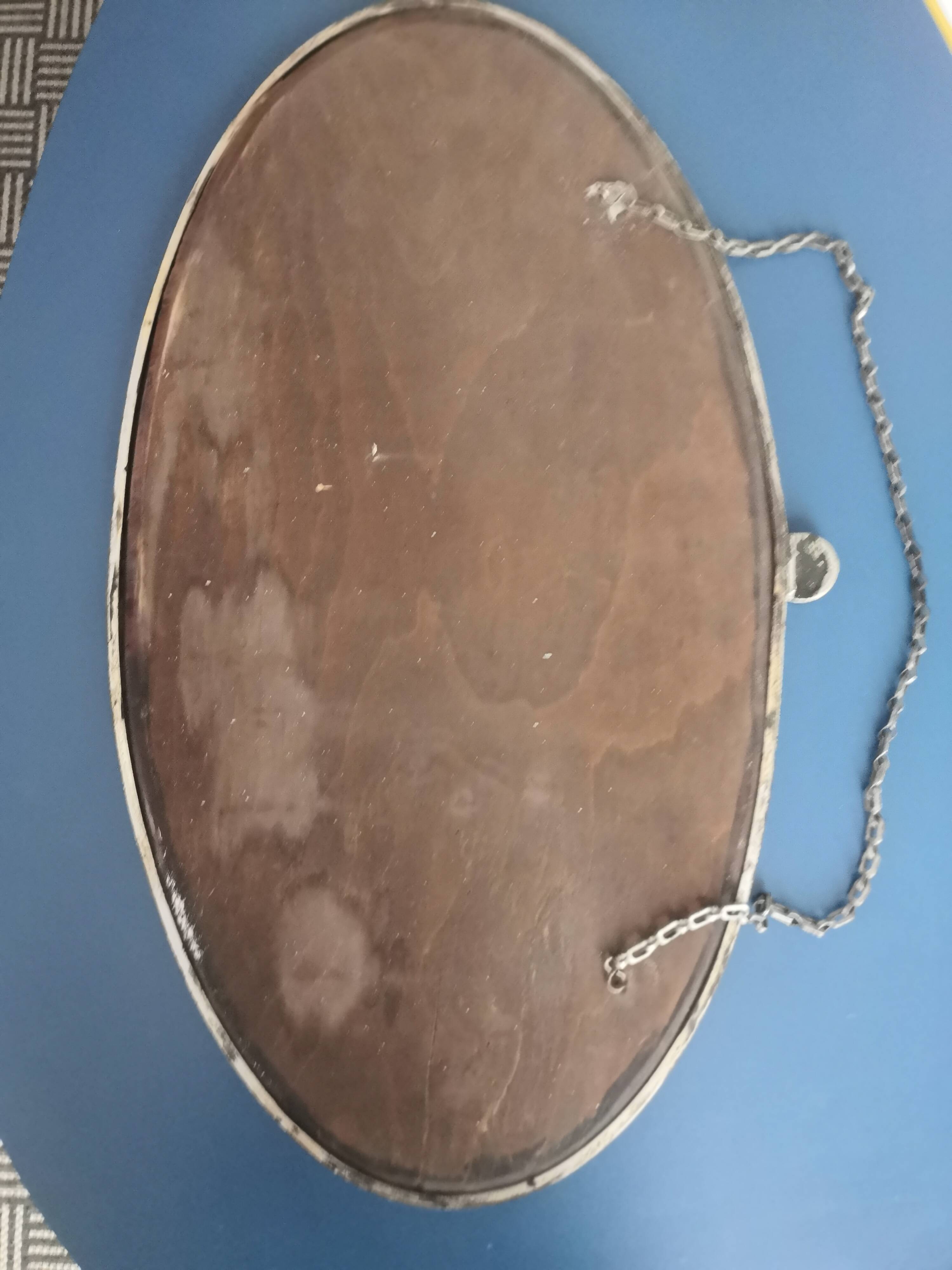 Old bevelled art deco mirror  61x34cm