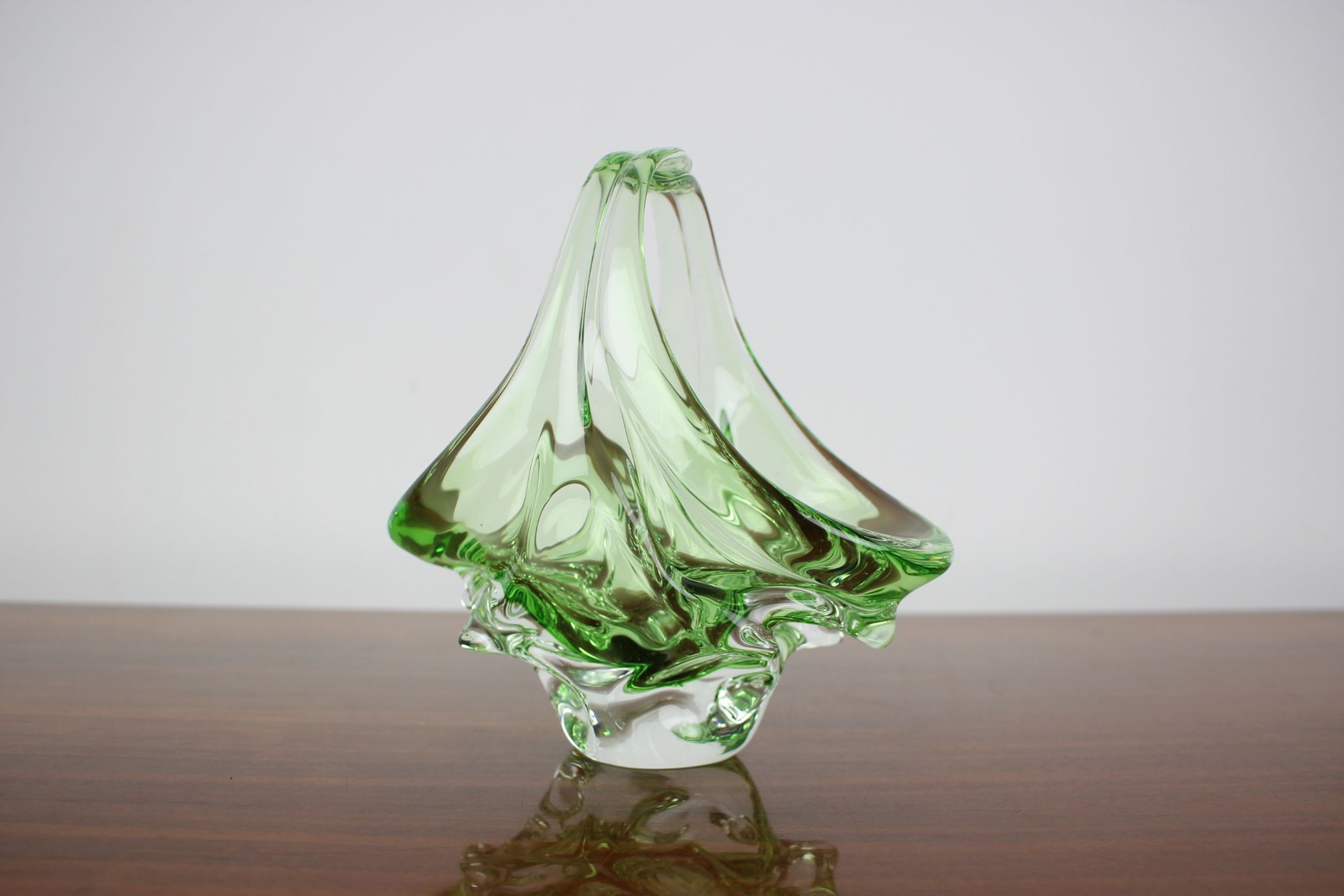 Mid-century glass bowl designed by josef hospodka, 1960's