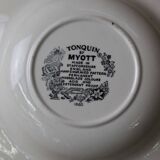 4 Tonquin and Myott English deep plates, Staffordshire blue model