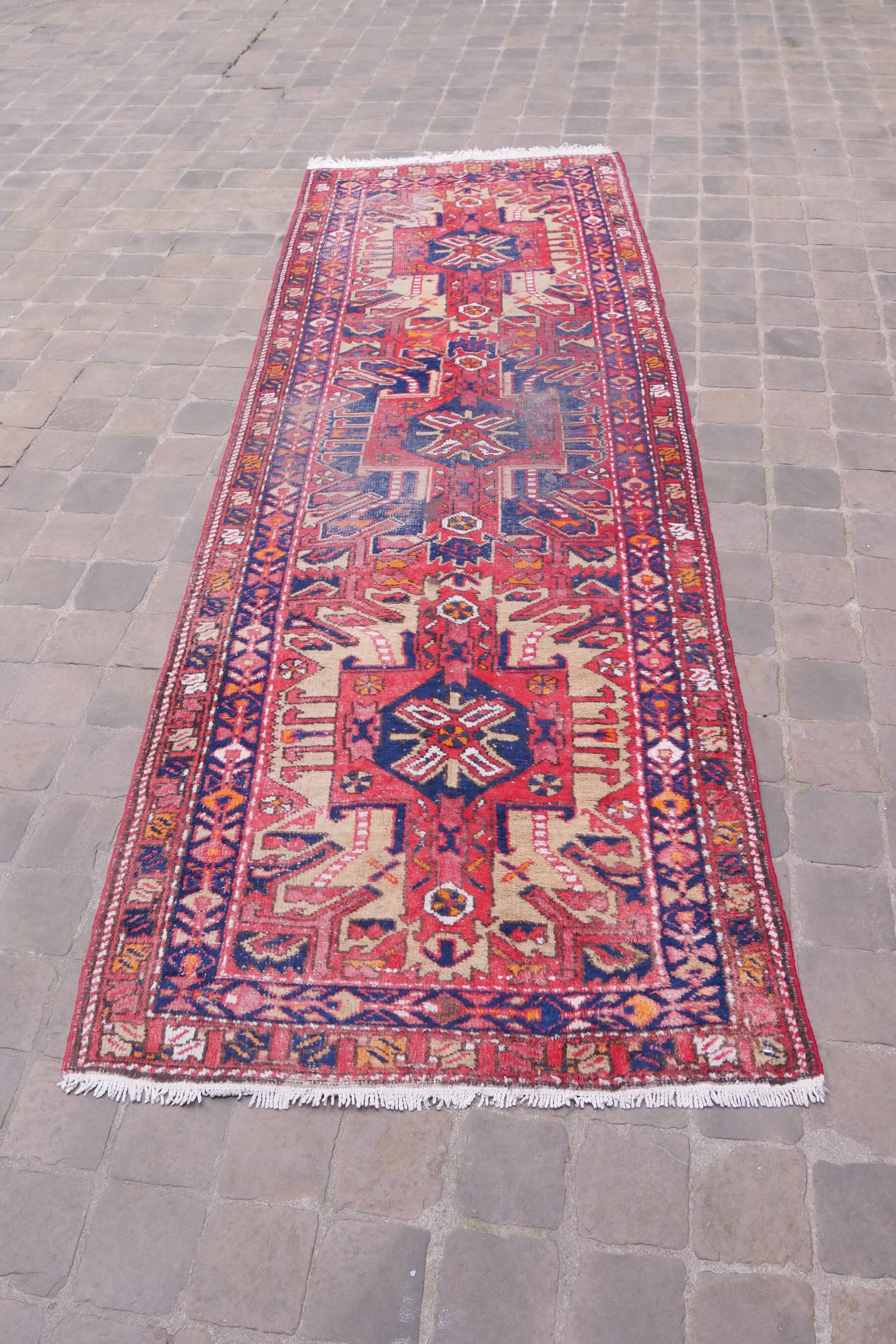 Handmade Oriental carpet of Persian corridor Hamadan