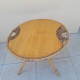 Vintage rattan coffee table