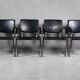 Ensemble de 4 chaises de salon vintage tubulaire en acier