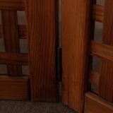 Paravent vintage en bois à 3 panneaux ajourés · Paravent pliant en pin (135 cm)