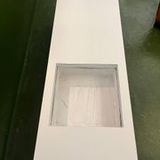 1970s jardinière table in white formica made by Roche Bobois.