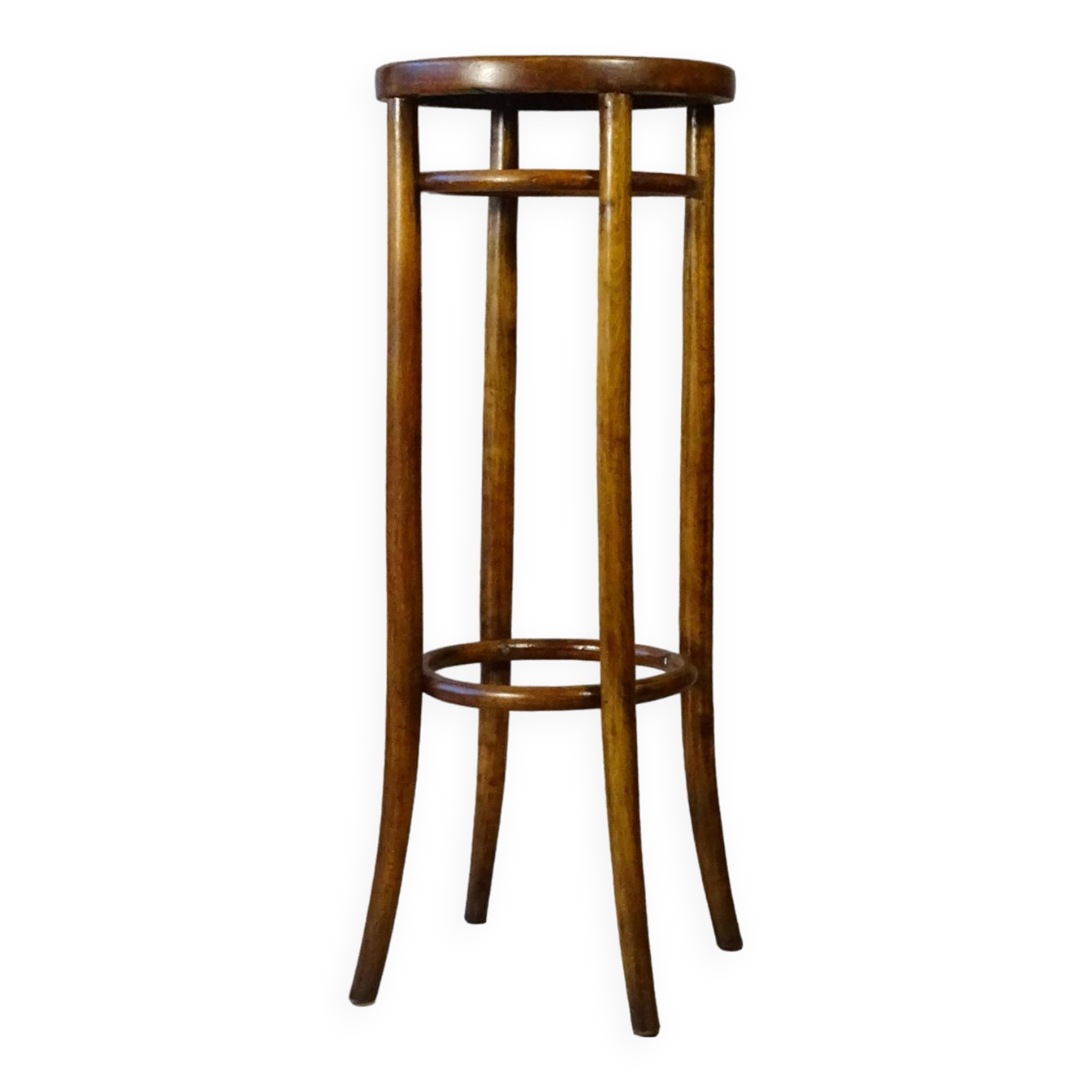 Tabouret/ sellette bistrot 90 cm , bois courbé 1890