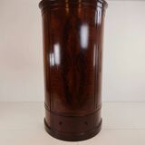 Edwardian mahogany bow-fronted wardrobe by Maple & Co