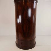 Edwardian mahogany bow-fronted wardrobe by Maple & Co