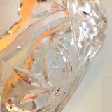 Cut crystal fruit bowl with gold rim / vintage 50s-60s