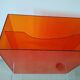Vinyl magazine holder in orange plexiglass
