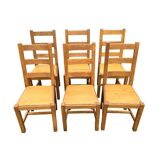 Set of 6 solid wood dining chairs
