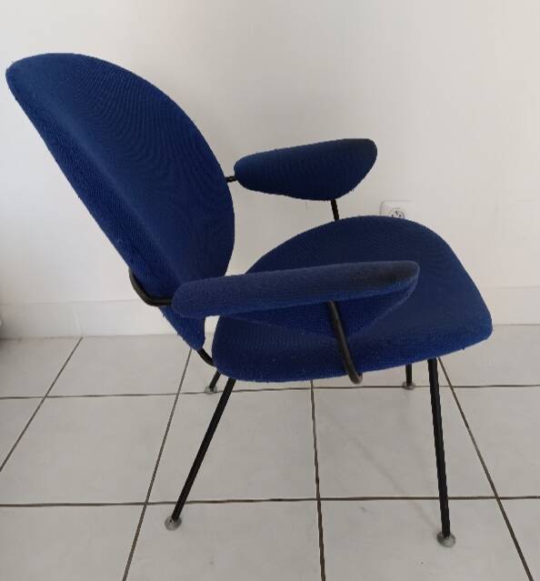 Vintage armchair 1950 gispen blue