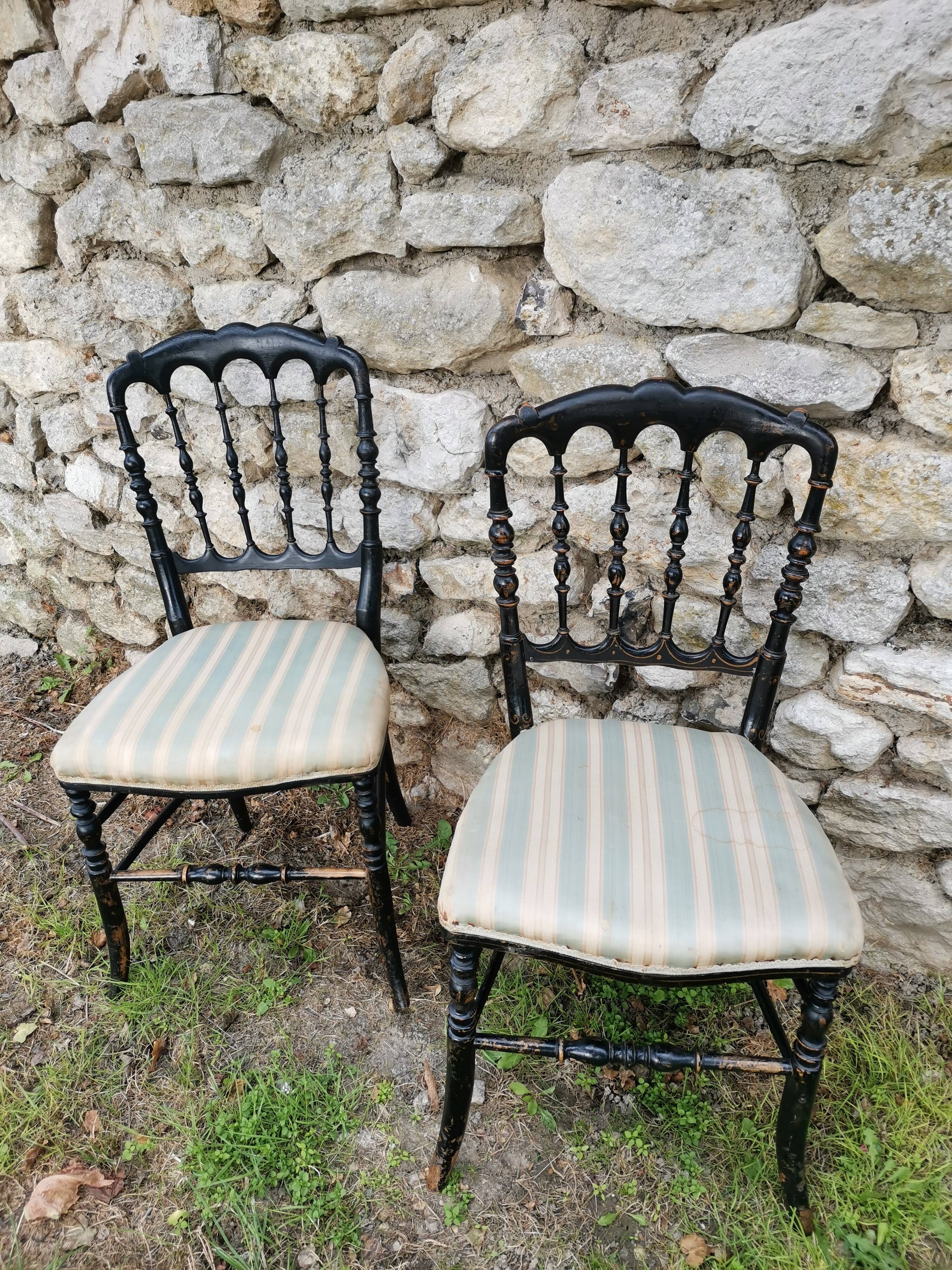 Pair of chairs napoleon lll era