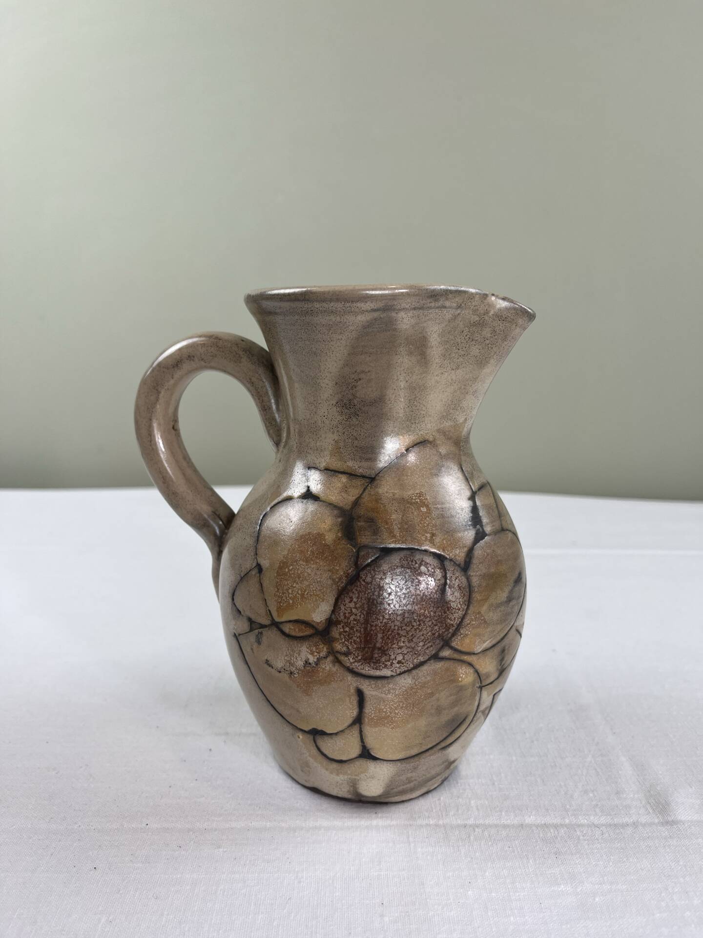 Hand-painted pitcher Vallauris