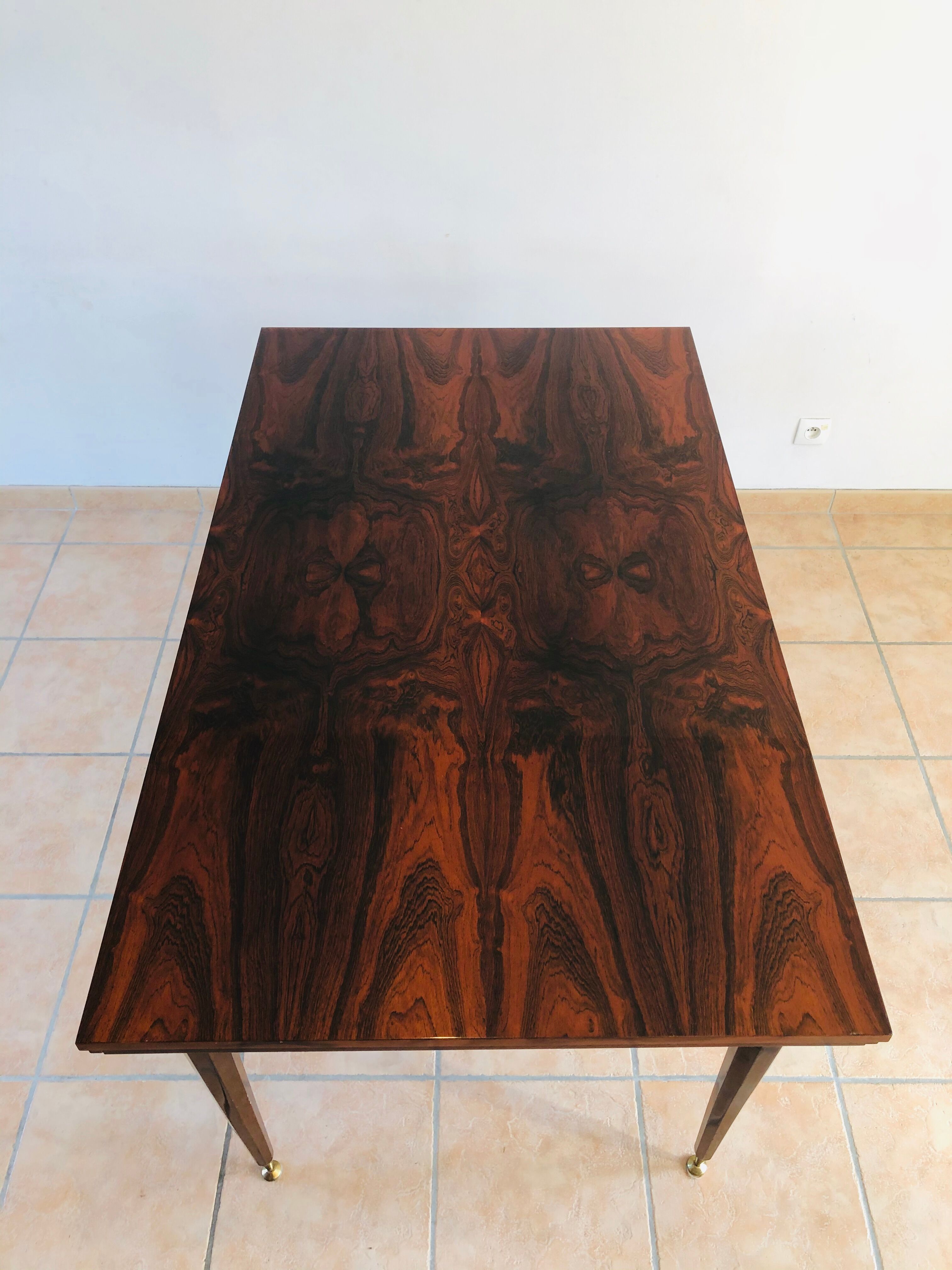 Table à manger en palissandre avec rallonges 1960