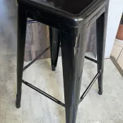 Genuine TOLIX H75 industrial high bar stool stackable black