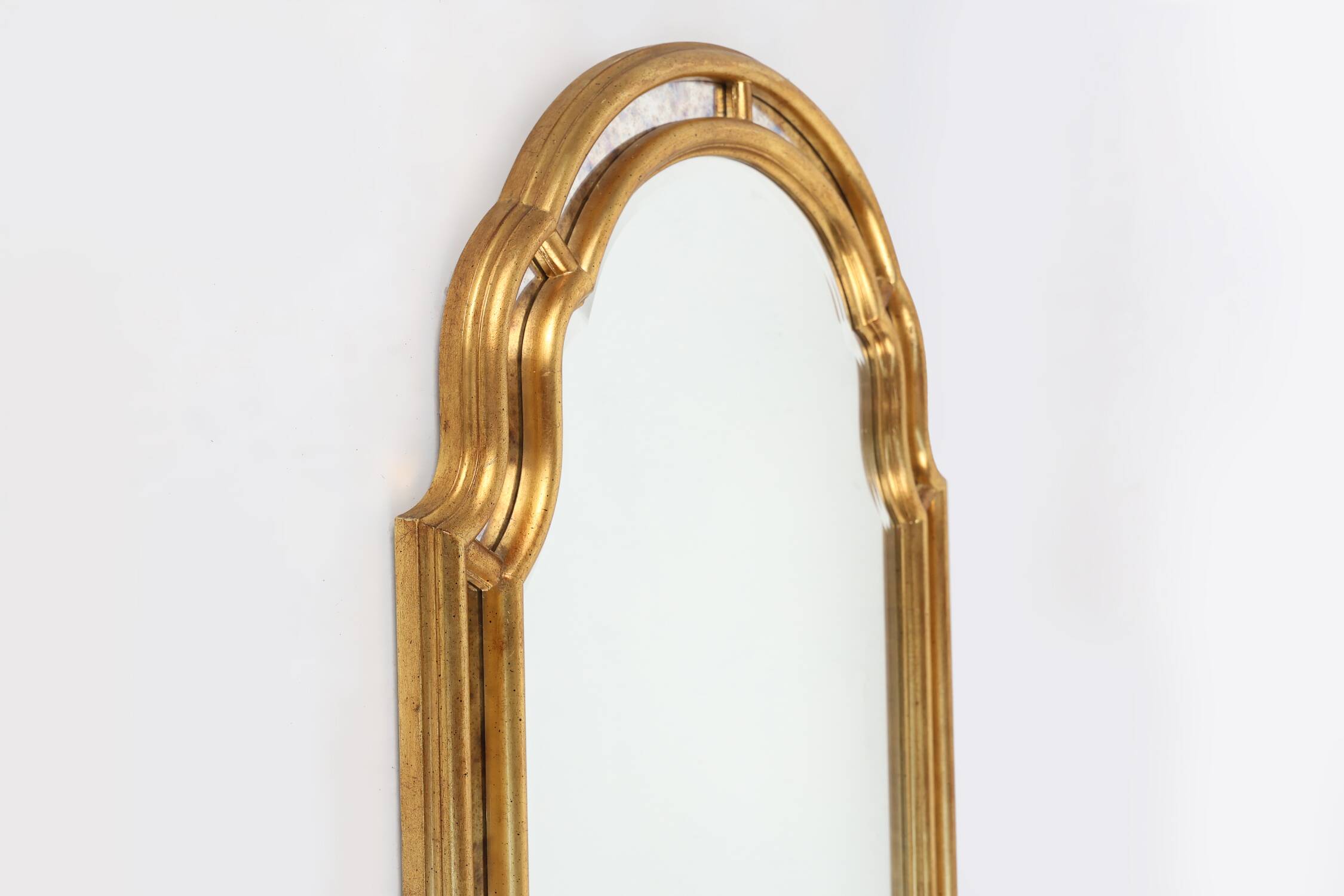 French gilt Louis Philip style mirror decorated with smoked mirror glass