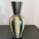 Vase céramique jaune et noir signé saint clément, années 50