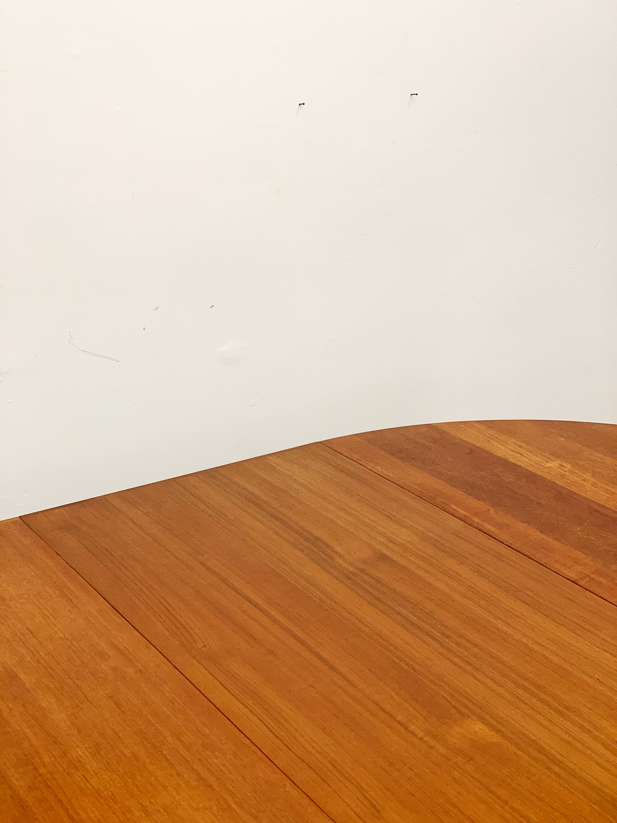 Extendable round mid century teak dining table, 1950s, Denmark