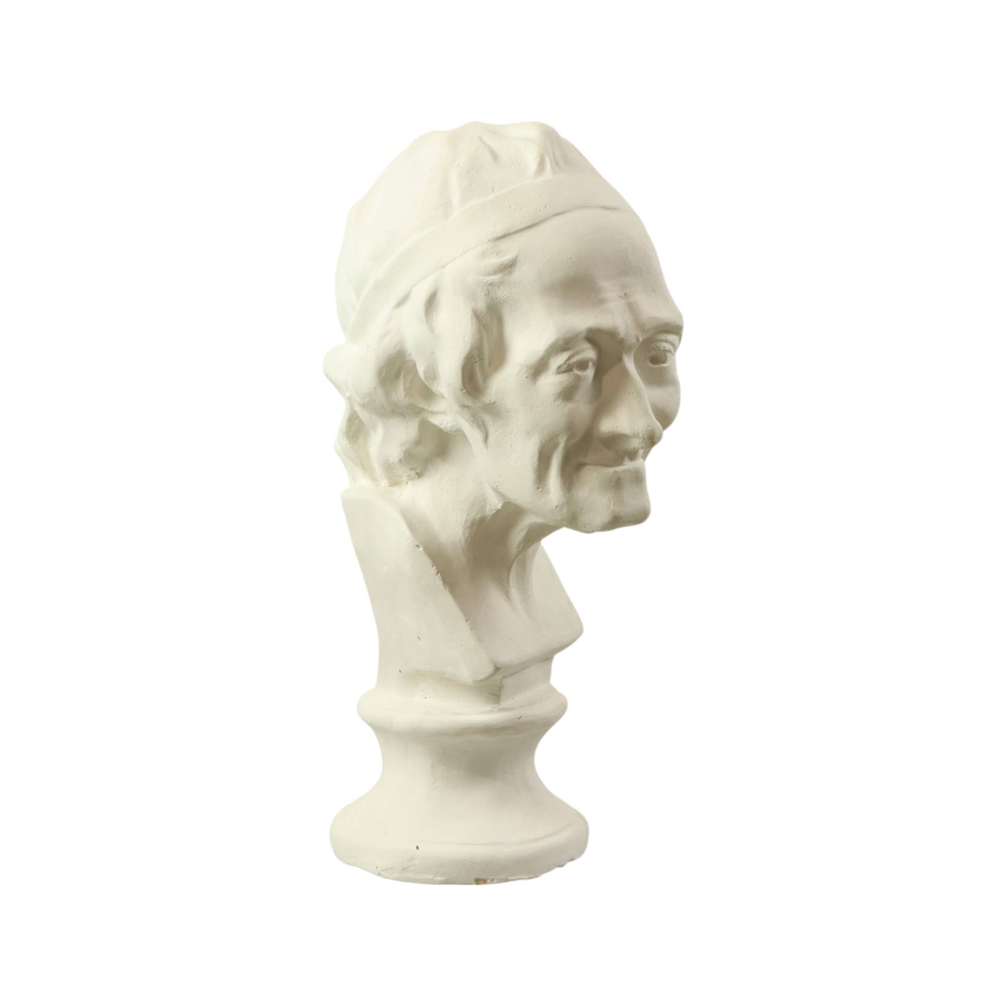 Large Classical Bust Bust Old Man Plaster 51cm