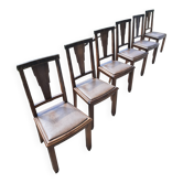 Lot de 6 chaises art déco