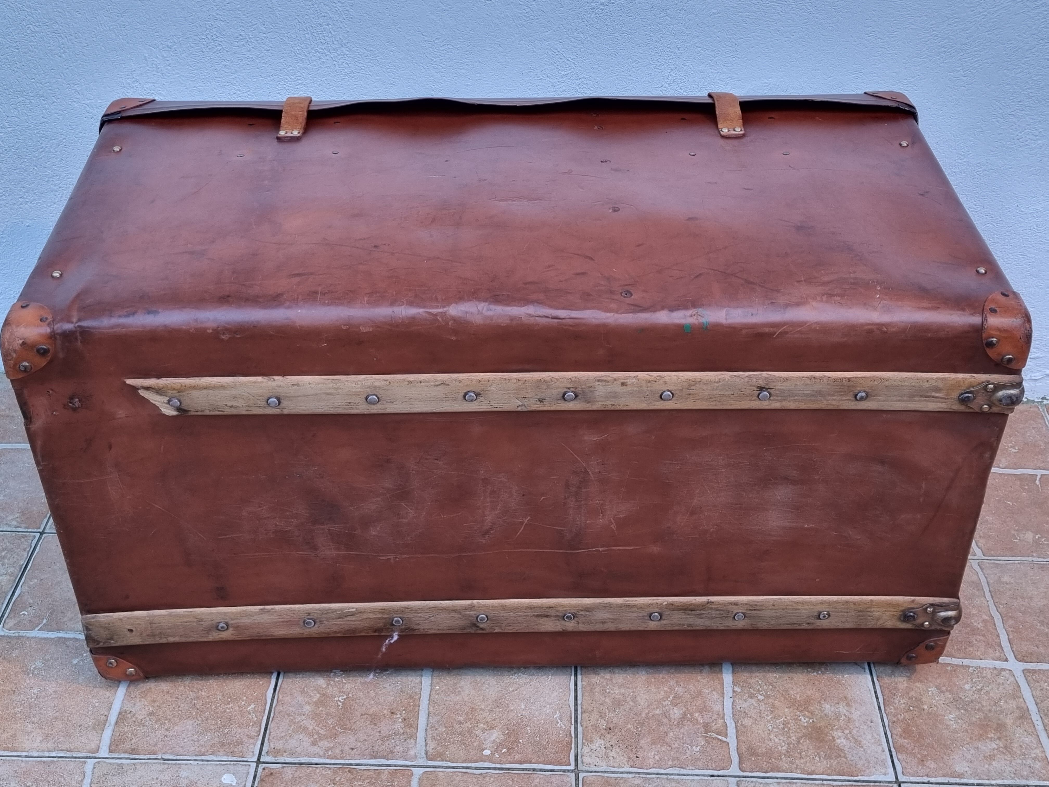 Travel trunk "titan" e&m malard, paris, 30-40s, 100 cm