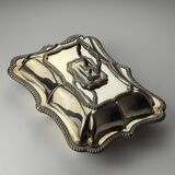 Antique silver-plated serving dish from Sheffield, early 20th century, England.