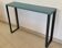 Console tray wood base footing steel