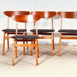 Six Farstrup model 210 dining chair (2 sets available)