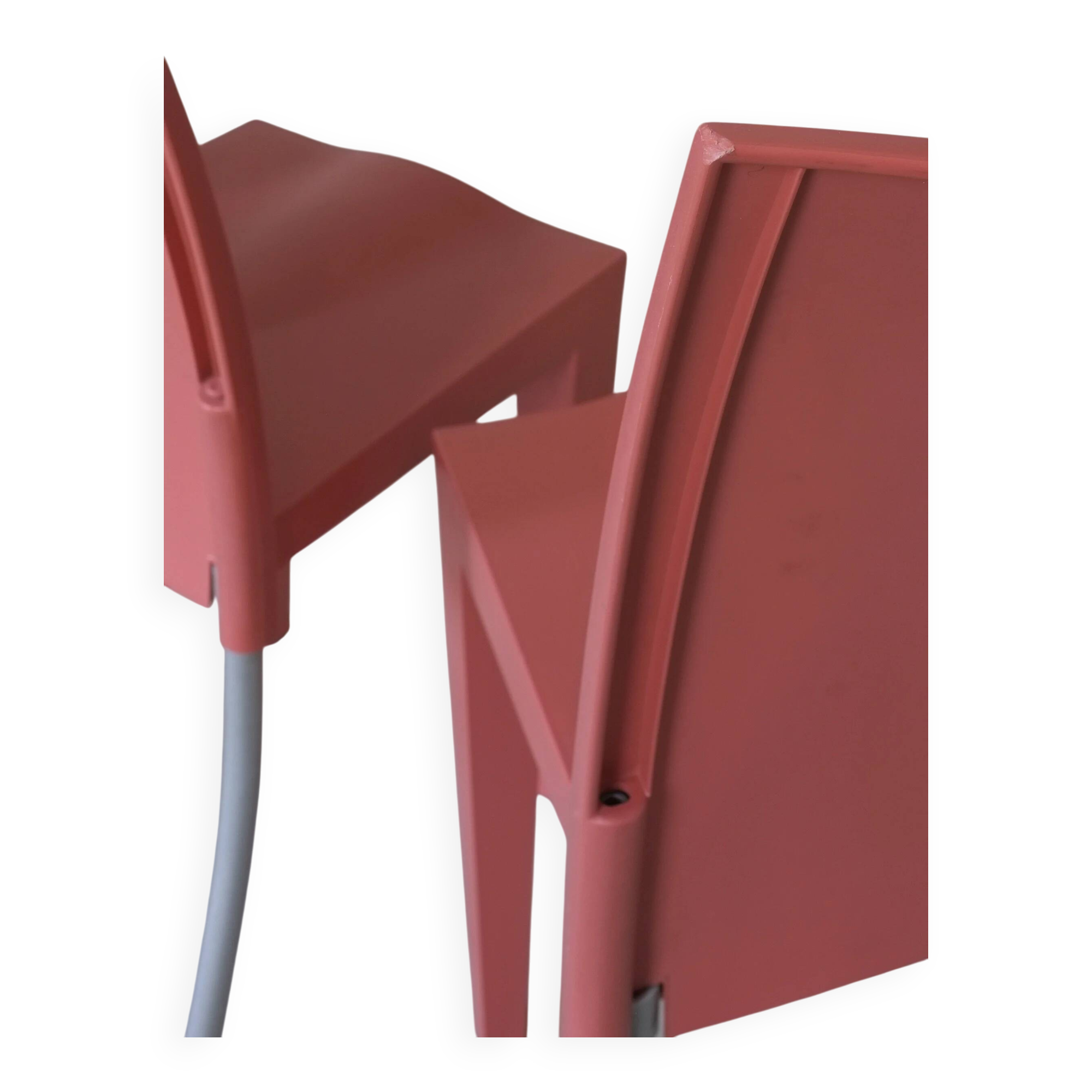 4 Kartell Coral Pink "Miss Global" Chairs by Philippe Starck | 1990s